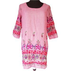 Pink Embroidered Kurti (0426)